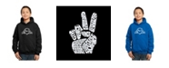 LA Pop Art Boy's Word Art Hoodies - Peace Fingers